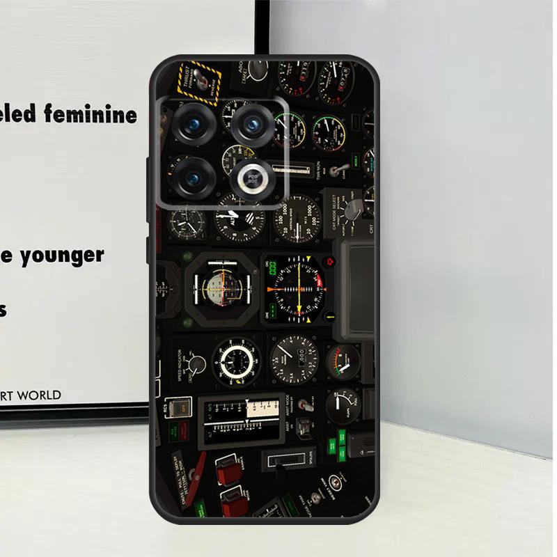 AIRCRAFT COCKPIT DASHBOARD For OnePlus Nord 5 CE 2 3 4 Lite N20 N30 Case For OnePlus 15 13 12 11 10 Pro 10T 13T 13R 15R