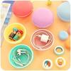 DBMART 6-color Set Two-in-one Realistic Macarons Food Samples Small Storage Pouch Bread Sweets Vegetables Fruits Display Toy Exhibition Promotional