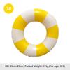Summer Multicolor Striped Inflatable Swim Ring Thick PVC Leakproof Portable Foldable Pool Float Swimming Circle for Adults Kids