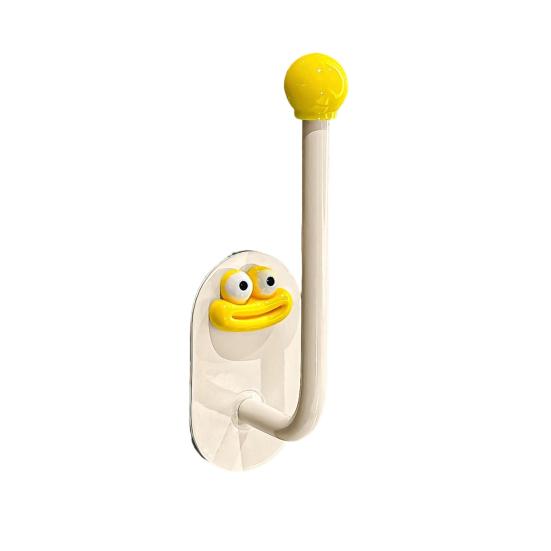

Adhesive Wall Hooks Hair Accessories Organizer Rounded Edge Cartoon Adhesive Hook for Bathroom Kitchen L жовтий