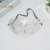 Masquerade Face Cushion Mardi Gras Masque Costume Metal Rhinestone Halloween Cosplay Eye Cushion for Carnival Stage Party Favors