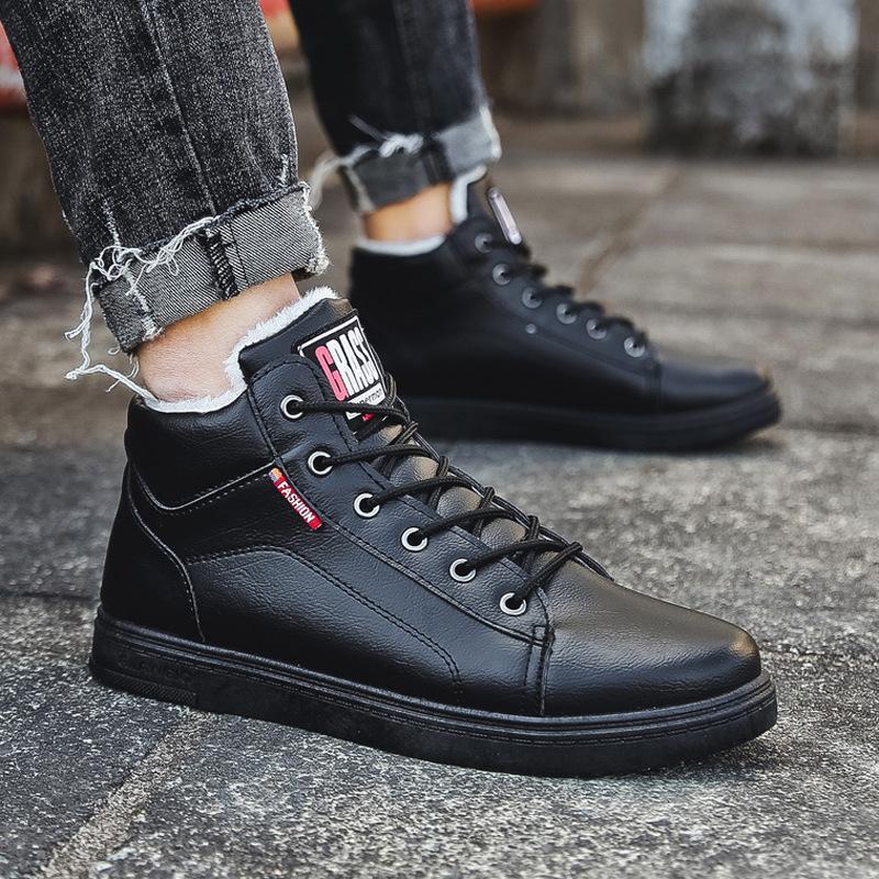 Fashion Men Boots Winter Plush Fur Warm Snow Boots Men Sneakers Boots Men Fashion Ankle Boots Casual Shoes Botas Hombre Rtg5