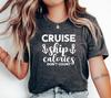 Cruise Ship Calories Don't Count T-Shirt with Anchor Design, Fun Nautical Apparel, Perfect Vacation Outfit, Gift for Cruise Lovers & Foodies