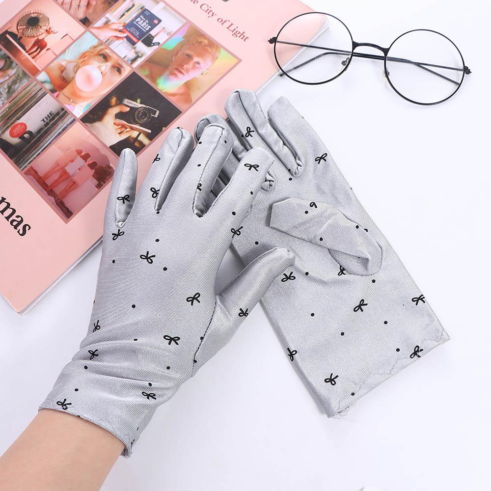 Abrasion-resistant Summer Bow Pattern Driving Gloves Sun Protection Mittens Outdoor Sports Gloves