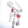 Unique Clasp Sweet Brooch Clip Y2k Gothic Beaded Brooch Aesthetic Beaded Bag Pins  Bag Accessories