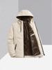 2025 Men's Winter Jacket: Fleece Lined, Thickened Cotton, New Warm Style, Casual Hooded Stand Collar.