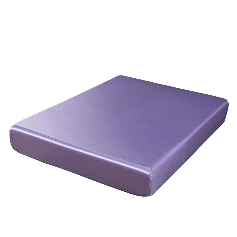 

Европейские и американские размеры, атласная простыня на резинке, гладкая, приятная для кожи простыня с эластичной резинкой, простыня из искусственного шелка размера King Size 180x200 Twin size 99x190cm