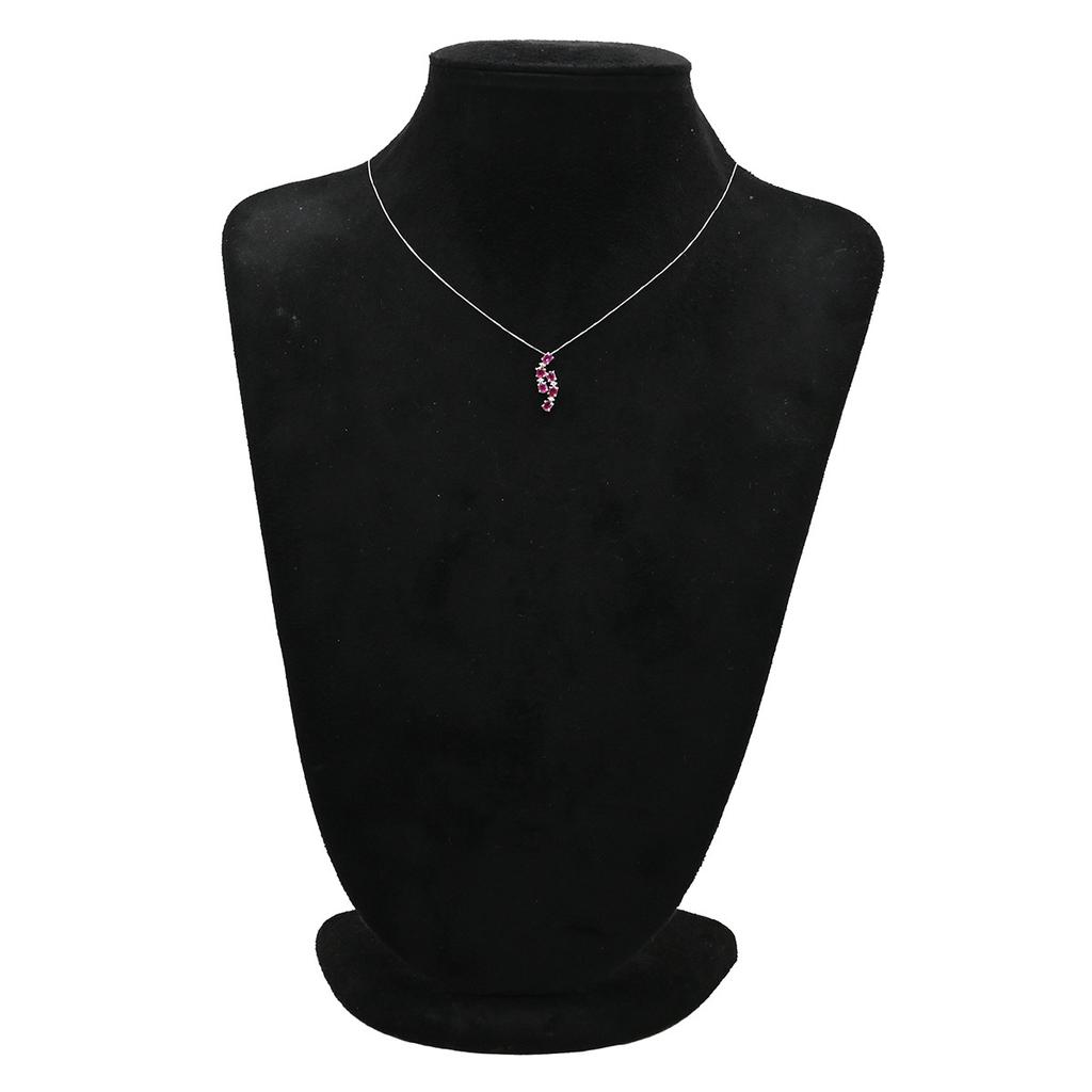 NON BRAND - Ruby 0.8ct Diamond PendantNecklace K18WG/Ruby Array