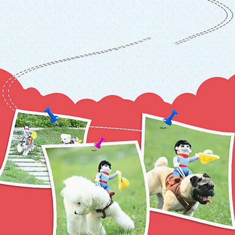 Premium Quality Funny Riding Horse Cowboy Pet Dog Costume For Halloween Parties