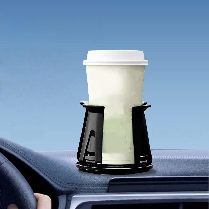 1Pcs Car Beverage Holder Adhesive Cup Storage Rack Car Cup Bottle Holder Multifunction Drink Rack Auto Accessories Black