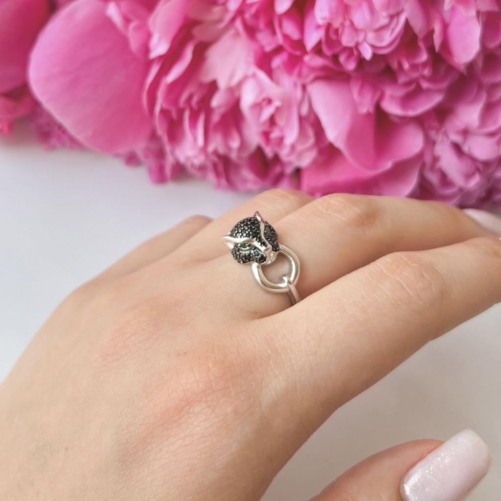 Silver Ring with Cubic Zirkonia, Product Weight 4.85 G (2143437)