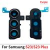 NEW Back Camera Glass Lens Cover with Frame Holder Replacement Part For Samsung S23 / S23 Plus / S23 Ultra