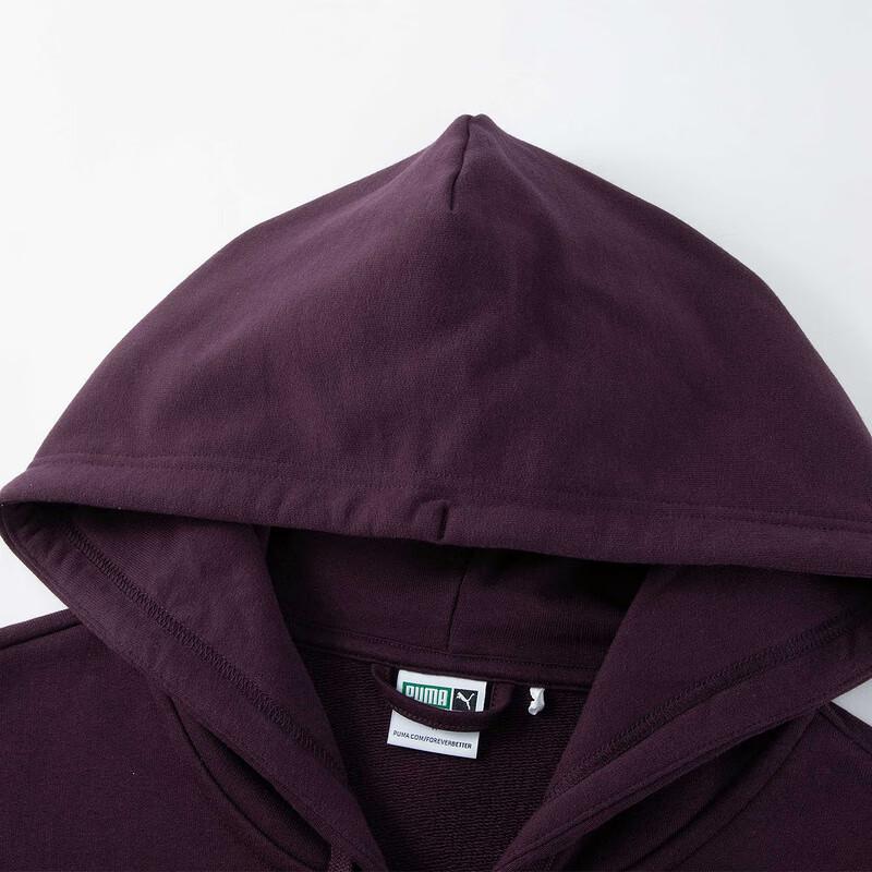 Puma Hooded Zip-Up Logo Print Long Sleeve Jacket Unisex Jackets Midnight-Purple Crimson 626106-44