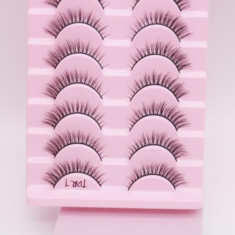 Private Label False Lashes 10 Pairs 3d Faux Eyelashes Natural Styles Makeup Mink Eyelash