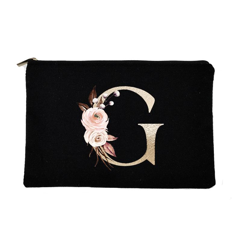Bridesmaid Makeup Bag Letter Print Travel Cosmetic Case Female Beauty Organizer Toiletry Storage Pouch Purse Wedding Bride Gift