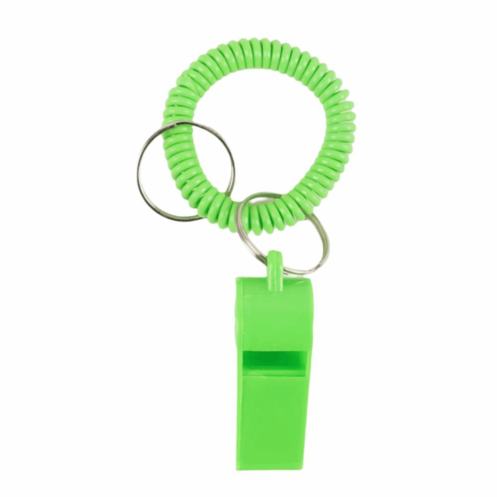 10Pcs Colorful Spring Wristband Whistle Plastic Referee Whistle Sport Whistle Outdoor Survival