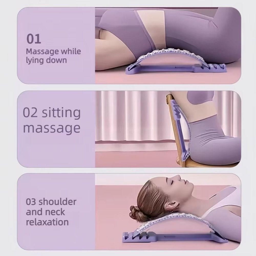 Adjustable Lumbar Stretcher Ergonomic Design Waist Support Cushion Muscle Relaxation