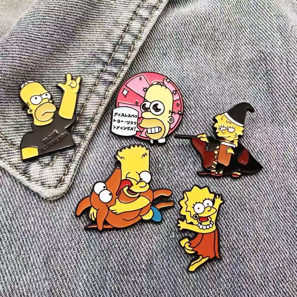 5/10 Pcs   Enamel Pins Set - Brooch Cute Cartoon Badges Jewelry Gift For Friends