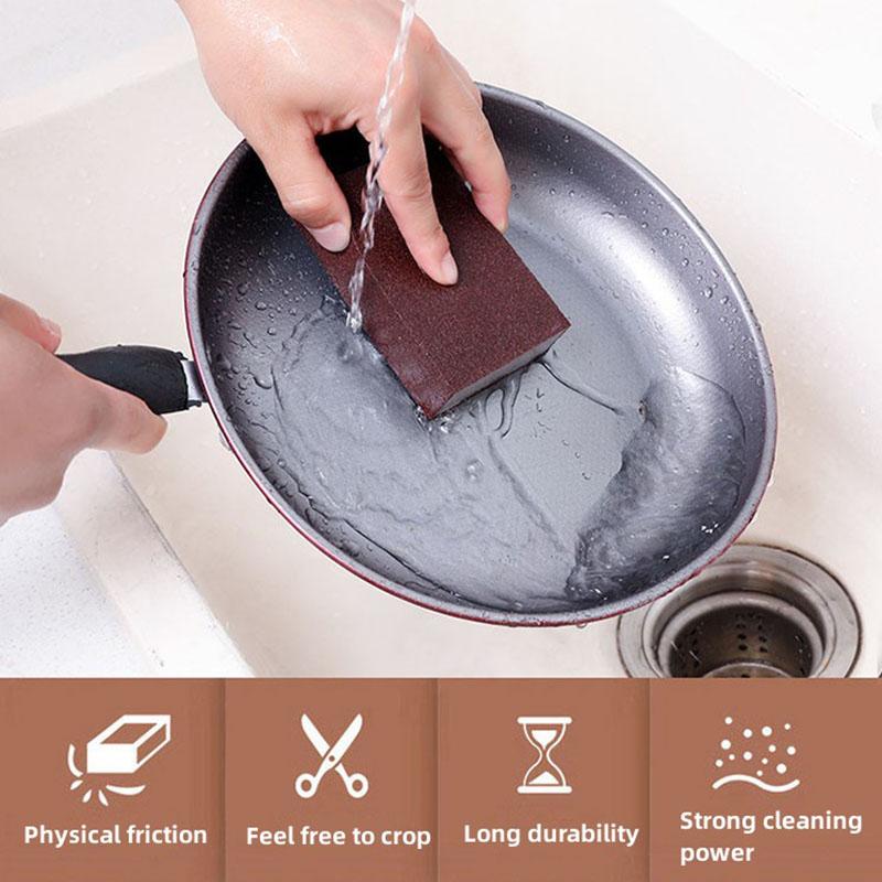 Magic Sponge Cleaning Brush, Metal Rust Removal Sponge Wipe, Emery Sponge Brush, Pot Brush, Kitchen Cleaning Daily Necessities