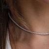 Feminine Neckwear Women Necklace Rhinestone No Pendant Adjustable with Extended