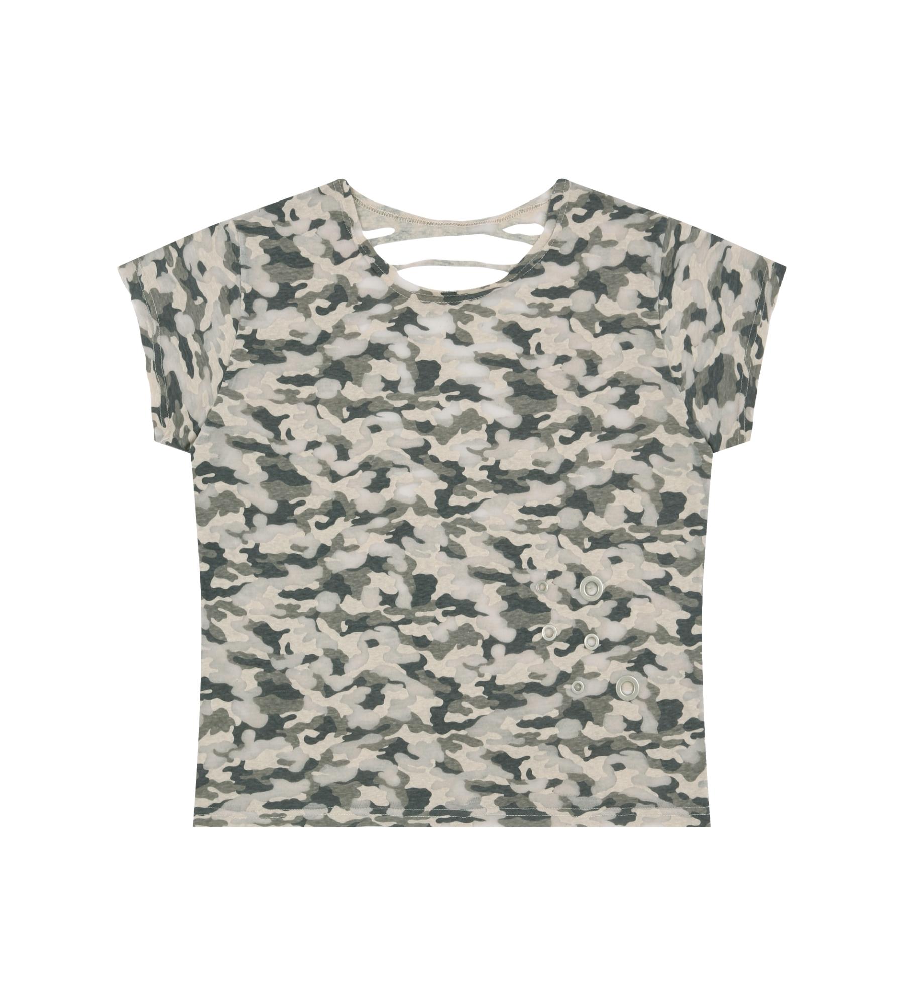 Aldue Camo Slash Eyelet Tee Camo
