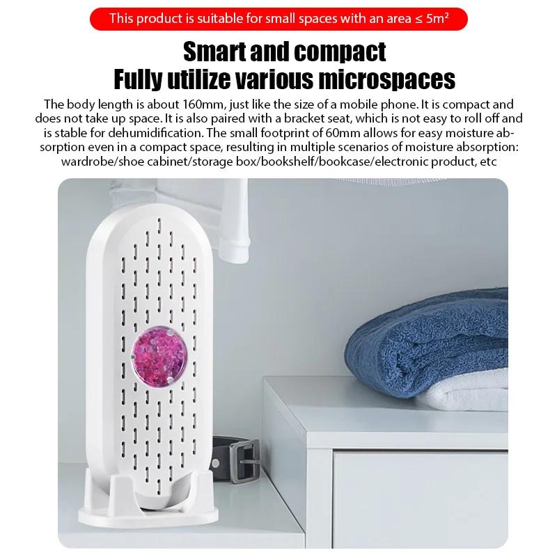 Mini Luftentfeuchter Wiederverwendbar Tragbar Elektrisch USB-Aufladung Feuchtigkeitsabsorbierender Entfeuchter für Schrank Schuhschrank