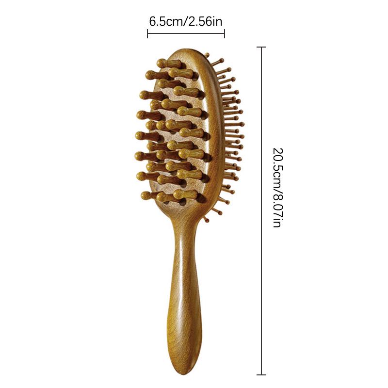 Double Sided Sandalwood Air Bag Comb Hair Care Scalp Anti Static Meridian Head Blood Circulation Dredging Massage Comb