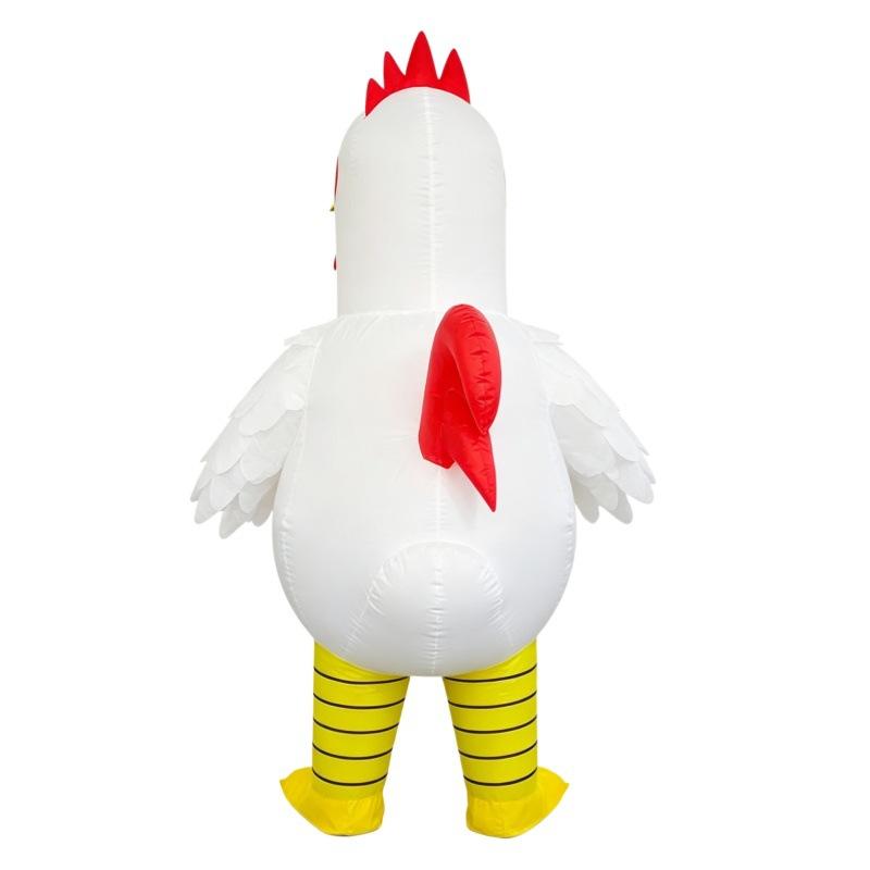 Inflatable White Rooster Costume for Adults