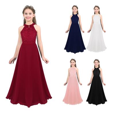 Flower Girl Dress Junior Youth Girls Princess Wedding Bridesmaid Birthday Party Dress