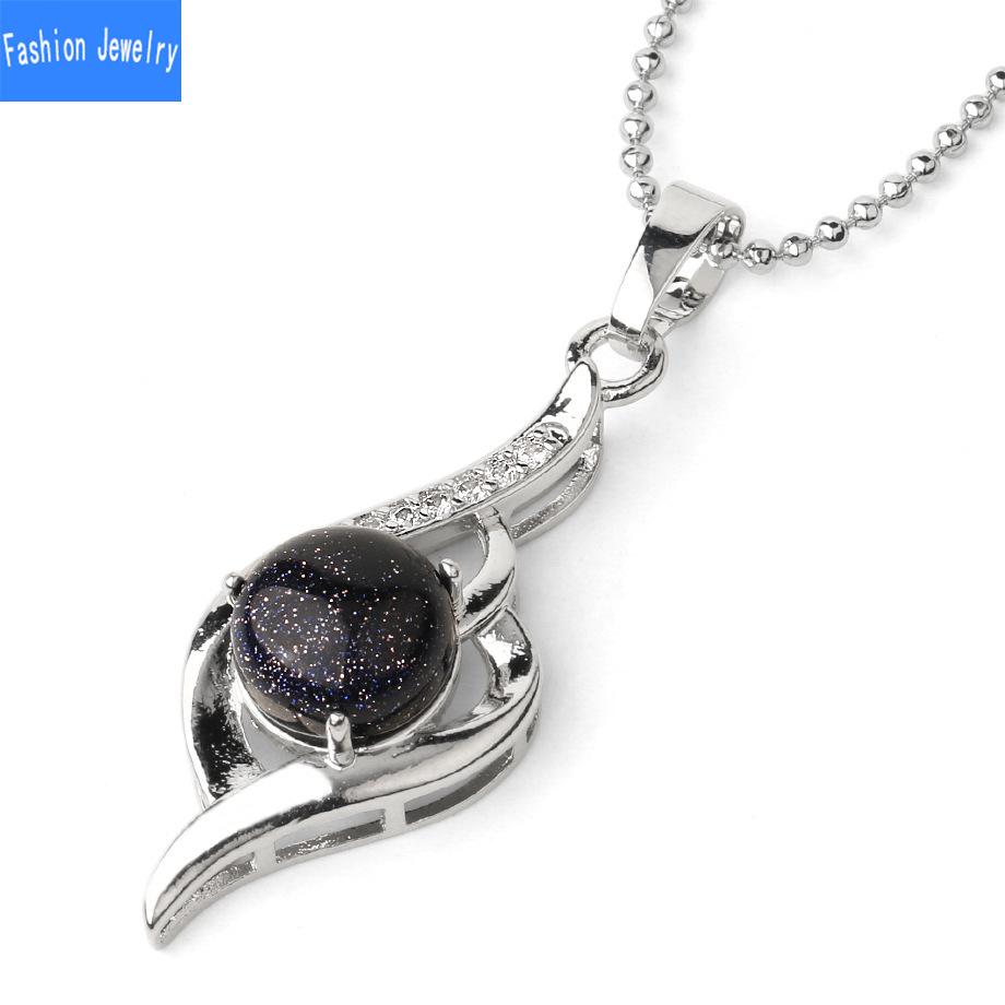 Collar con colgante de clavícula versátil de circonita de piedra de cristal natural