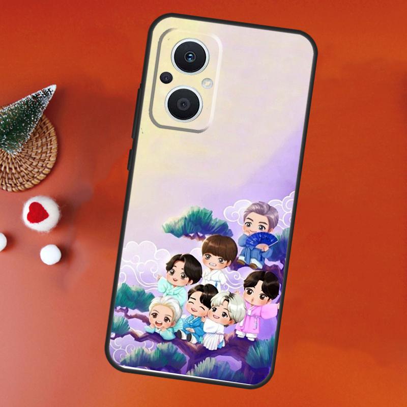 KPOP Korea Case For OPPO Reno 10 8 7 4 5 6 Lite 2Z 4Z 5Z OPPO Find X5 X6 Pro X2 X3 Lite Neo Back Cover
