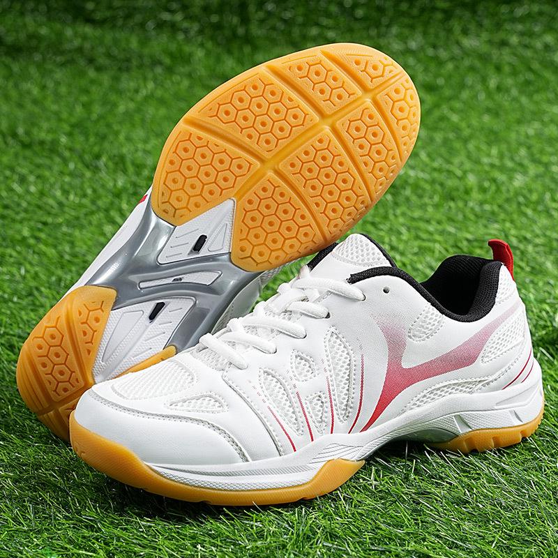 

Мужские и женские профессиональные амортизирующие нескользящие спортивные кроссовки для бадминтона, тенниса и настольного тенниса с подошвой из углеродного волокна и говяжьей жилы. 45