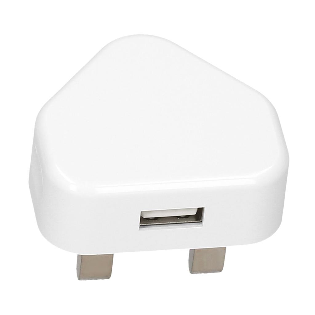 5V 1A USB Adapter 100-240V Input DC Adapters for Charging Multifunction Power Adapter for Electronic Devices UK Plug White
