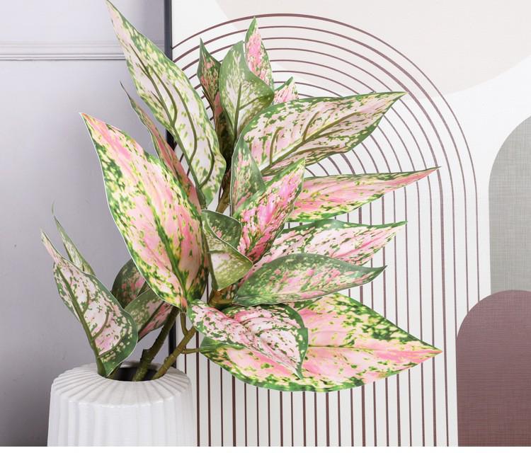 Vibrant Single Branch Pothos Leaf for Indoor Coffee Table or Courtyard Decor – Large Faux Leaf Plant