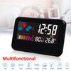 Digital LED Thermometer Meter Hygrometer Temperature Room Alarm Clock Weather Voice Control Alarm Multi-function Table