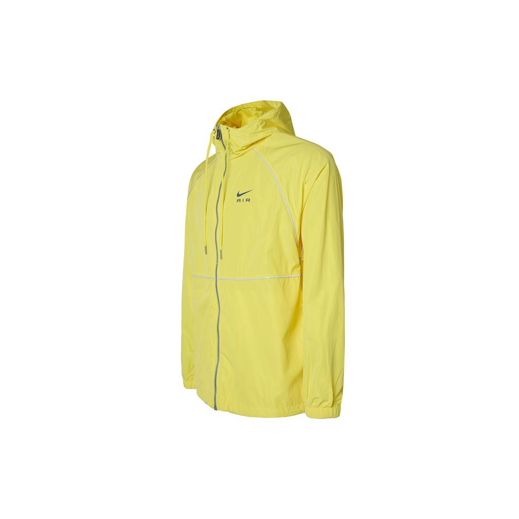Nike Logo Print Woven Windbreaker Jacket With Hood And Zipper Men Jacket Yellow DQ4214-765