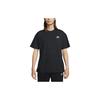 Solid Color Crew Neck Pullover Casual Short Sleeve T-Shirt Men Tops Black FQ3763-010