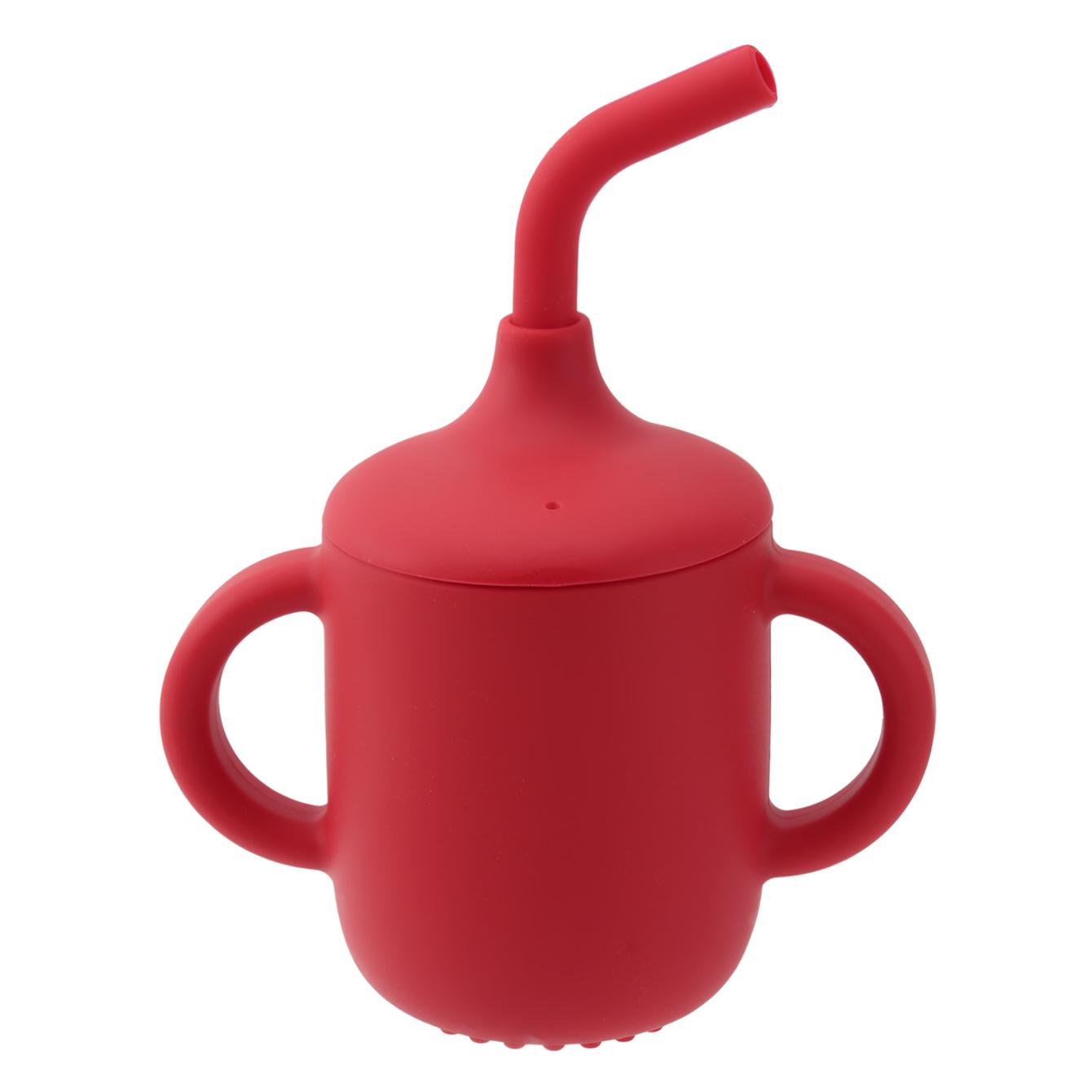 

Color Kids 1PC Baby Feeding Straw Cup Double Handle BPA Free Infant Silicone Learning Cup Training Drinking Water Christmas Gift