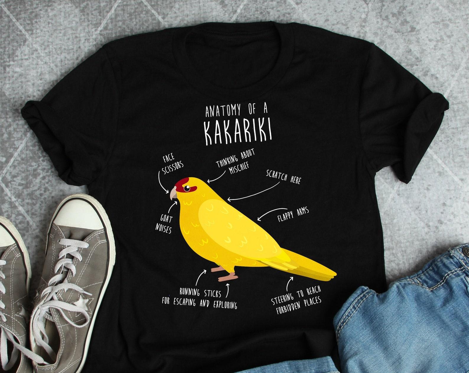 Lutino Kakariki Shirt, , , Funny Parrot Lover Gift, Cute Bird T-shirt, New Zealand Tshirt, Pet Graphic Tee, Tops, Anatomy, Mom, Dad 100