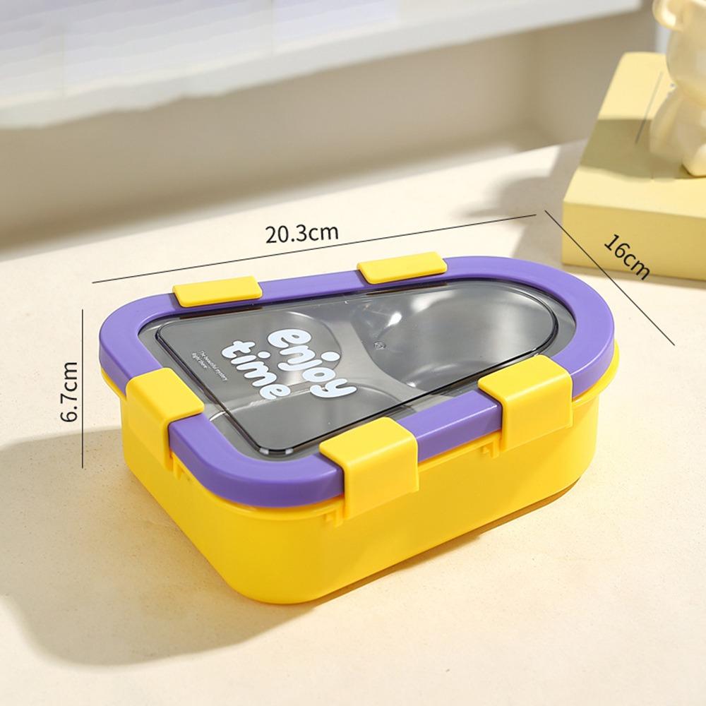 Triangle Thermal Lunch Box Divided Compartments Food Container Portable Insulated Bento Box  Picnic