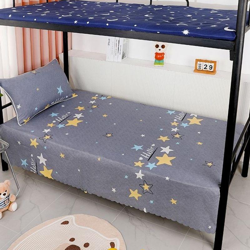 1.2m Dustproof Summer Dorm Bed Sheet & Pillowcase for Boys and Girls
