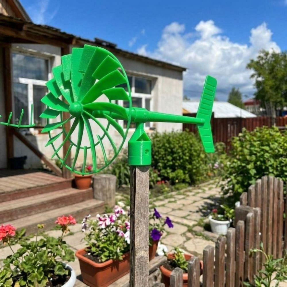 Waterproof Outdoor Wind Vane Decor 3D Printed Rotating Wind Wheel Holiday Patio