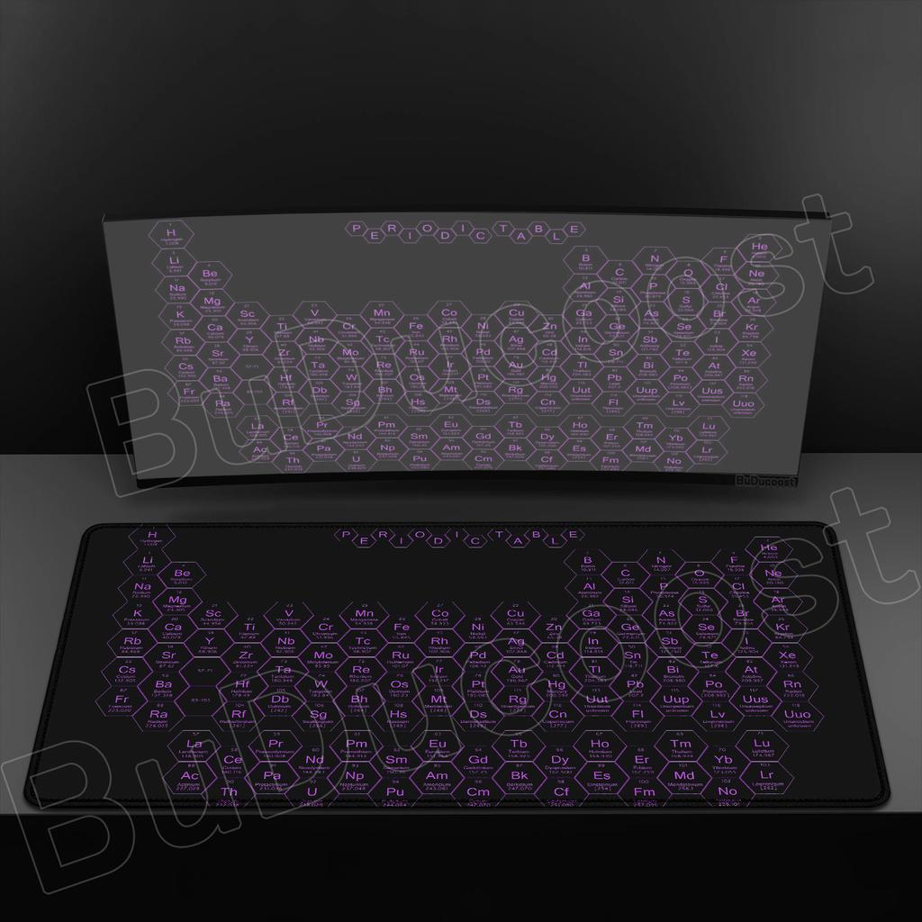 Gamer Periodic Table of Elements Computer Desk Mat Gaming Laptops Mouse Mats Mause Pad Mousepad Anti Slip Rubber Keyboard Carpet