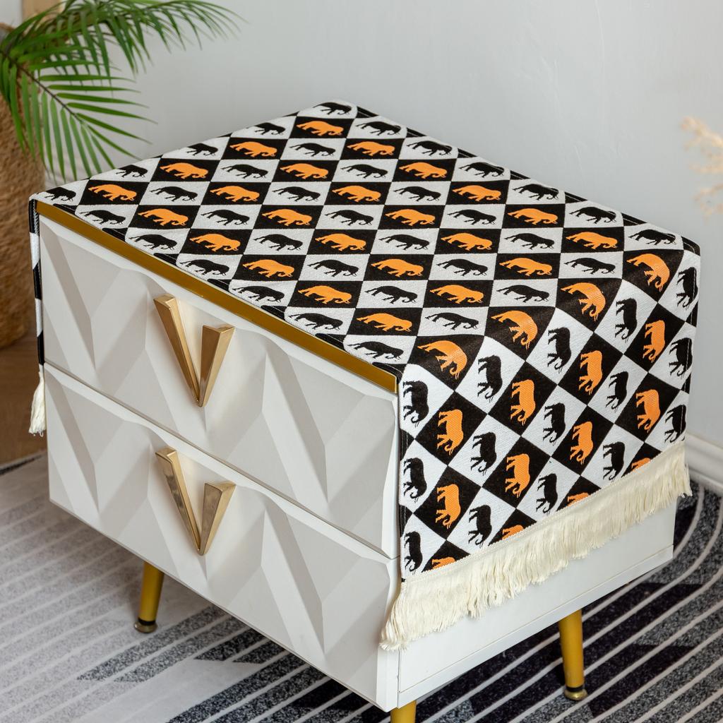 Retro Cotton And Linen Dining Table Cloth Printed Peony Small Fresh Korean Cover Cloth Table Fabric