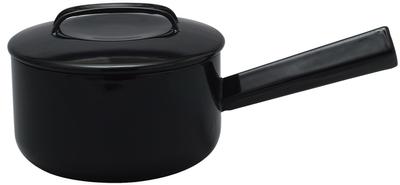 Nodahoro Kochtopf, 17 cm, Emaille, gaskompatibel, Einhandtopf, hergestellt in Japan, NOMAKU Black Fire/IH NOM-17NBK
