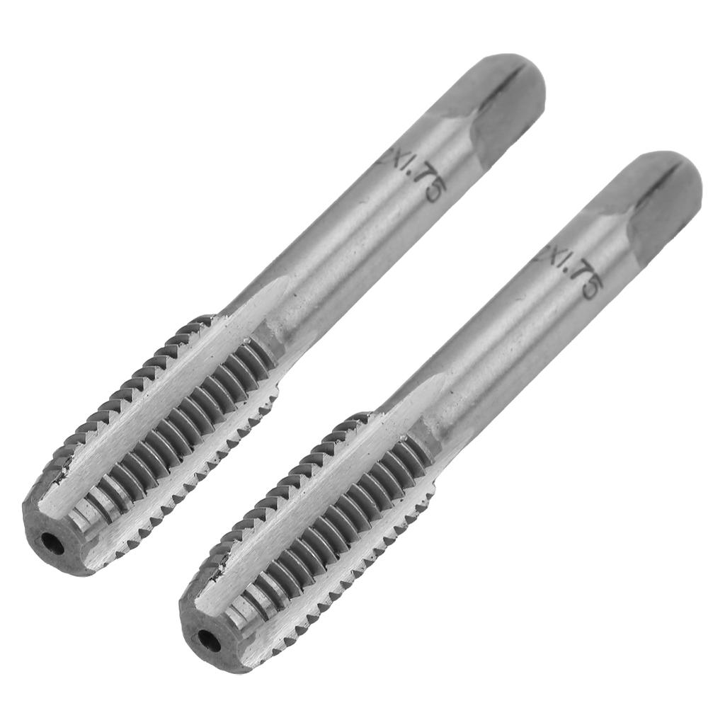 2pcs High Speed Steel   Thread Tap Straight Flutes Thread Tapping Tool Hand Thread Tap