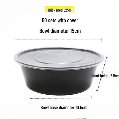 MOLUONA 625ml Runde Einweg-Lebensmittelbehälter mit transparenten Deckeln