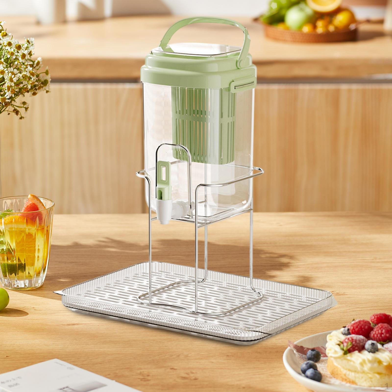 

Диспенсер для напитков, кувшин для холодного заваривания, кран, удобный чайник, бутылка для воды, контейнер для сока зелёный