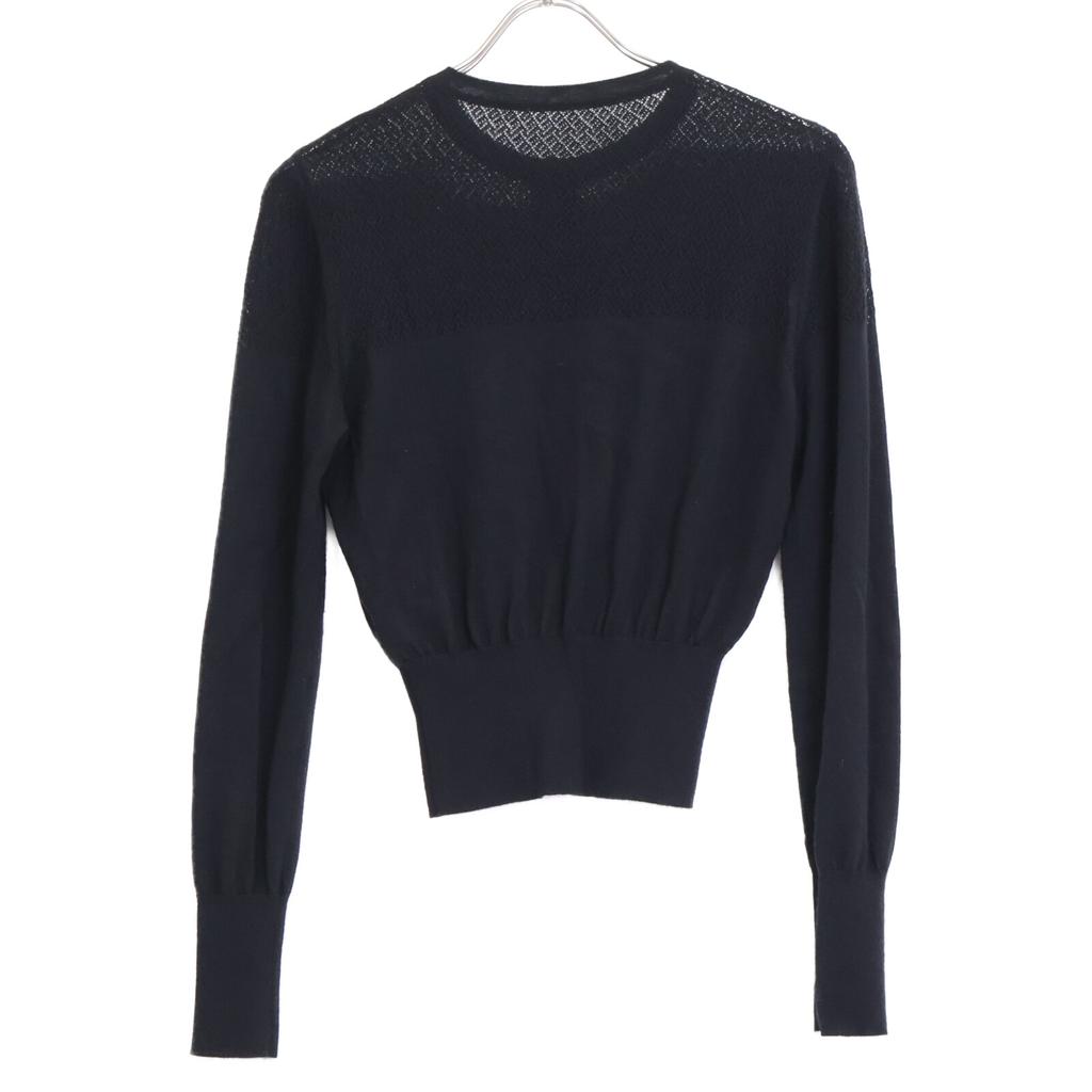 DAISY LIN 06158 Black Silk Cashmere Digital Travel Cardigan Tops 38 blackUsed