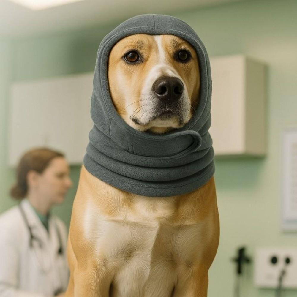 Breathable Dog Soothing Headgear Noise Reduction Dog Ear Cover Pet Calming Hood Sleep Use